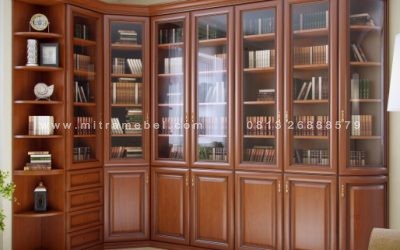 Lemari Buku Minimalis Sudut