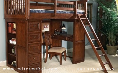 Dipan Tingkat Minimalis Kayu Jati