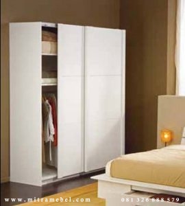 Lemari Pakaian Minimalis 2 Pintu Sliding