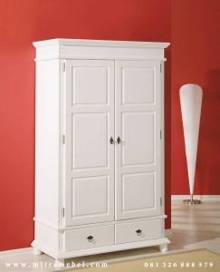 Lemari Pakaian Minimalis 2 Pintu Cat Duco