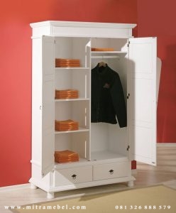Lemari Pakaian Minimalis 2 Pintu Cat Duco