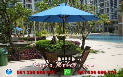 Set Meja Payung Kayu Jati