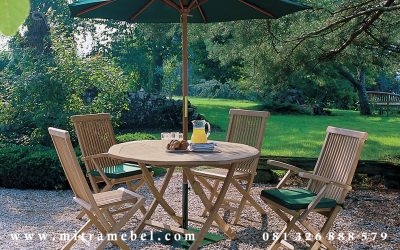 Set Meja Payung Kayu Jati Terbaru