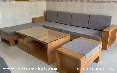 Kursi Tamu Sofa Sudut Minimalis Kekinian