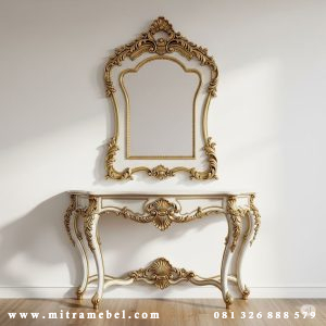 Meja Rias Klasik Modern Ukir Cat Duco