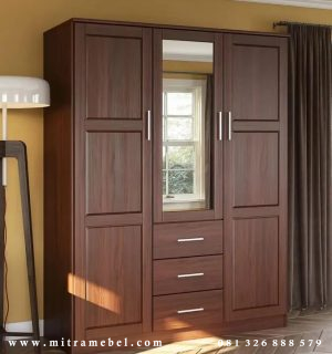 Lemari Pakaian Minimalis Modern 3 Pintu